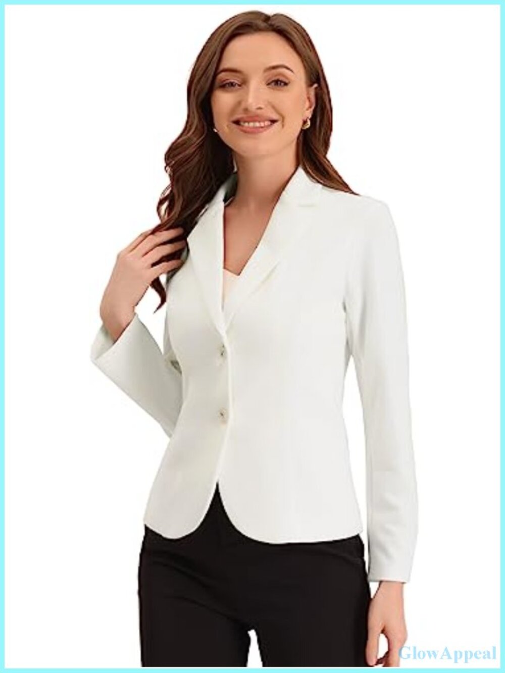 Women's Work Office Blazer Stretch Knit Lapel Long Sleeve Suit Jacket